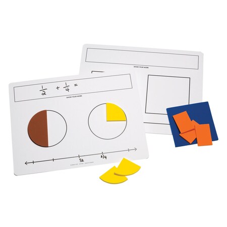 Didax Write-On/Wipe-Off Fraction Mats, PK10 211584W